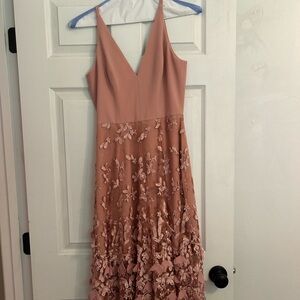 Elegant Pink Floral Dress